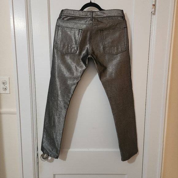 Alexander Mcqueen - Metallic Silver Jeans - Picture 4 of 4